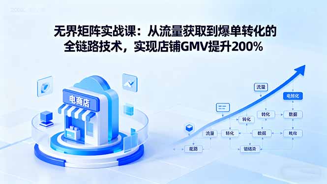 （16104期）无界矩阵实战课：从流量获取到爆单转化的全链路技术，实现店铺GMV提升200%