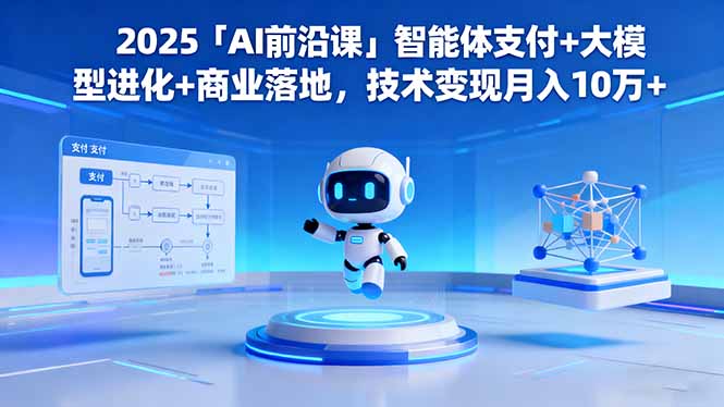 （16384期）2025「AI前沿课」智能体支付+大模型进化+商业落地，技术变现月入10万+