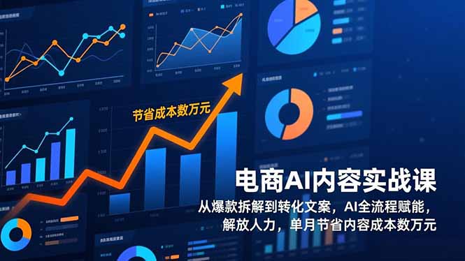(17061期)电商AI内容实战课,从爆款拆解到转化文案,AI全流程赋能,解放人力,单月节省内容成本数万元