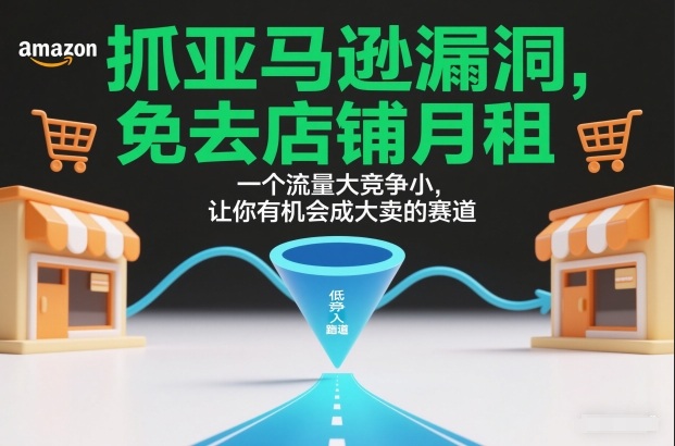 抓亚马逊漏洞，免去店铺月租，一个流量大竞争小，让你有机会成大卖的赛道